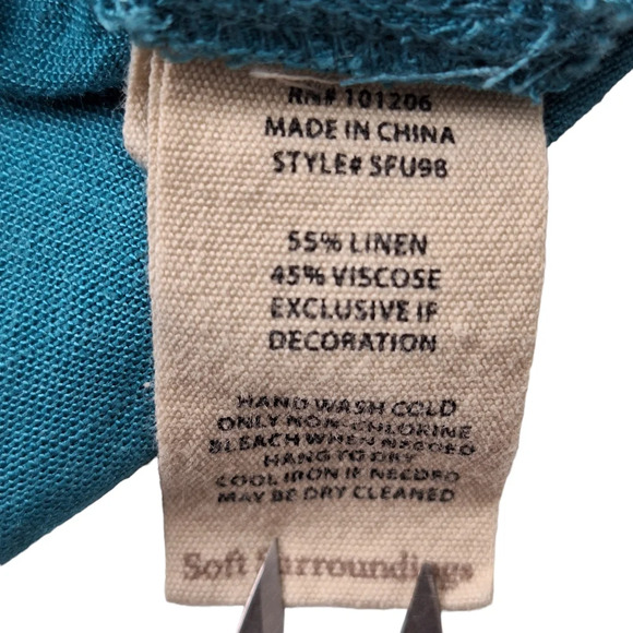 Soft Surroundings 1X Camellia Linen‎ Blend 3/4 Sleeve Pullover Tunic Top - Picture 7 of 10